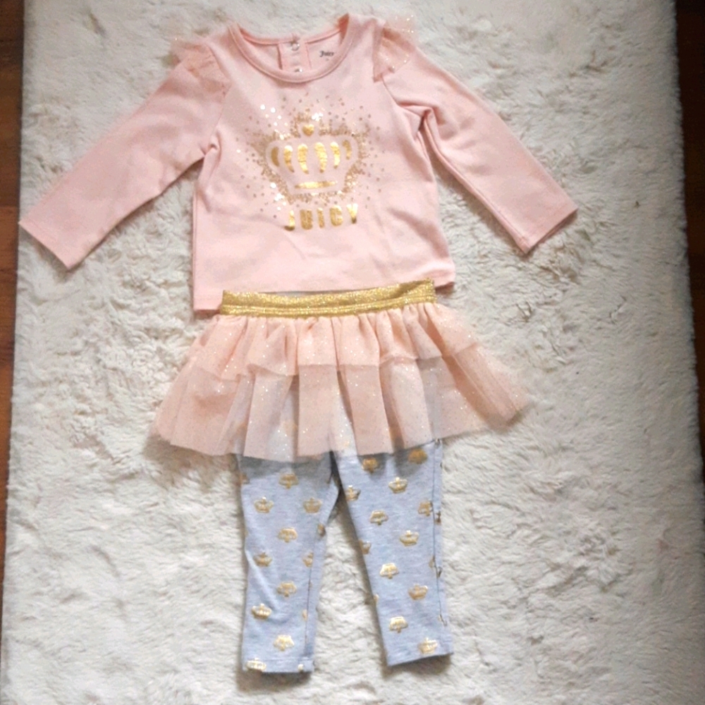Juicy Couture baby tutu outfit 12 mths